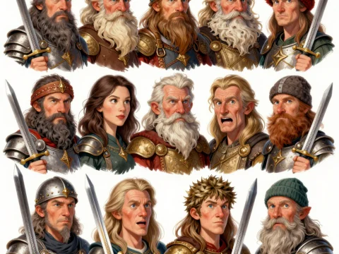 Dwarven Adventurers Character Portraits