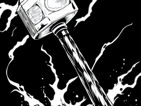 Dynamic Comic Style Hammer Impact