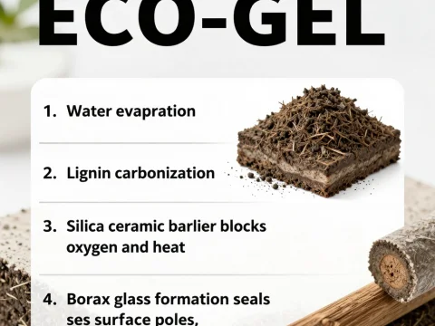 Eco-Gel Work Mechanism Diagram with Material Layers