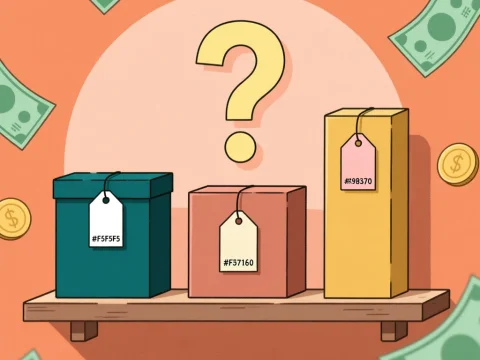 Editorial Illustration of Mystery Product Pricing