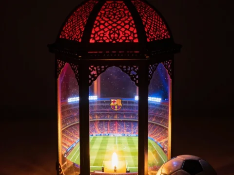 Eid Lantern with Miniature Soccer Stadium Inside