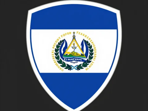El Salvador Football Crest Shield Design