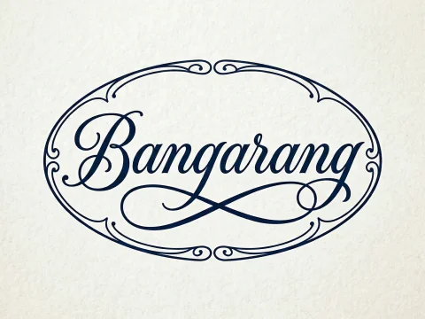 Elegant Bangarang Logo in Classic Cursive Script