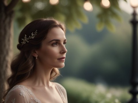 Elegant Bride in Soft Outdoor Light