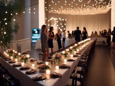 Elegant Dinner Party with Ambient String Lights