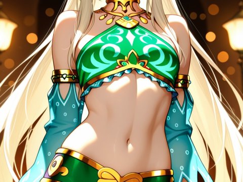 Elegant Elf Warrior in Fantasy Attire