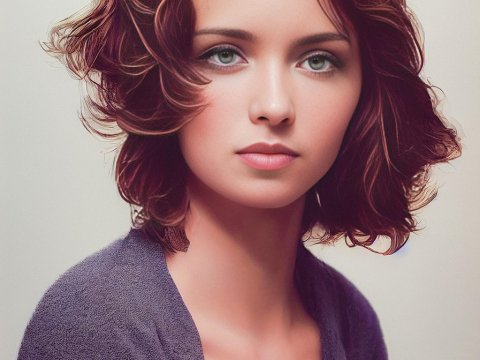 Elegant Fantasy Portrait of a Young Woman