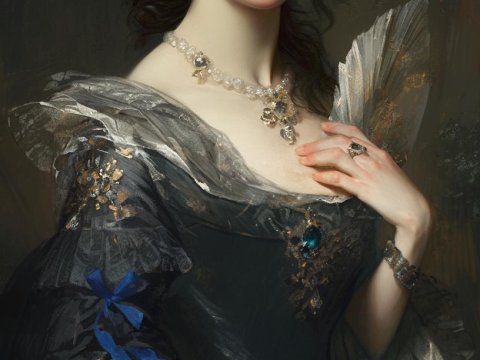 Elegant Historical Portrait of a Noblewoman