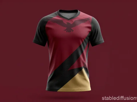 Elegant Minimalist Soccer Jersey with Eagle Design