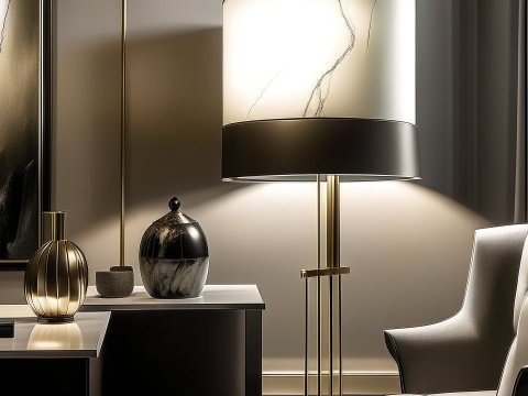 Elegant Modern Interior with Ambient Lighting