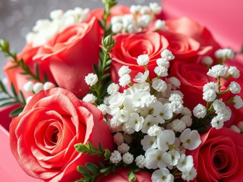 Elegant Pink Roses Bouquet in Gift Box