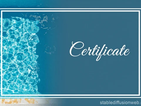 Elegant Pool-Themed Certificate Design