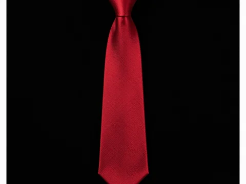 Elegant Red Tie on Black Background