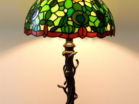 Elegant Tiffany Style Stained Glass Table Lamp