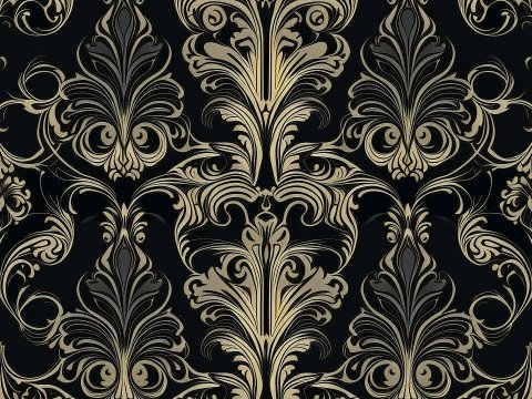 Elegant Vintage Baroque Floral Pattern