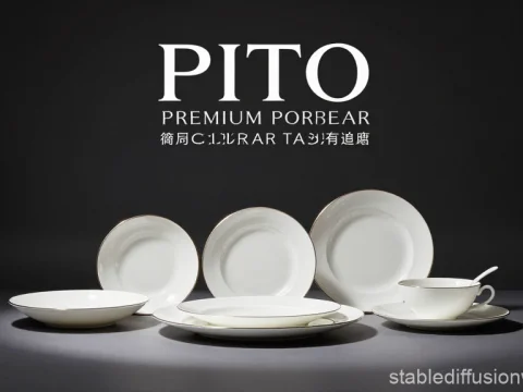Elegant White Porcelain Dinnerware Set by PITO