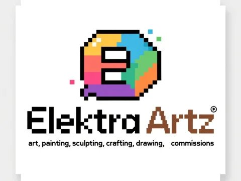 Elektra Artz Pixel Logo Design