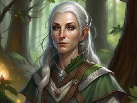Elven Ranger in Enchanted Forest