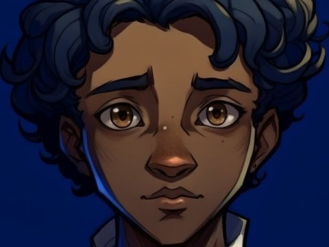 Emotional Close-Up of a Young Anime Character