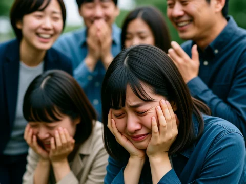 Emotional Moment Among Friends in Outdoor Setting