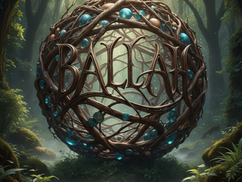 Enchanted Forest Orb with Intricate Wooden Branches