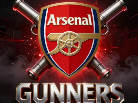 Epic Arsenal Gunners Logo with Cannons