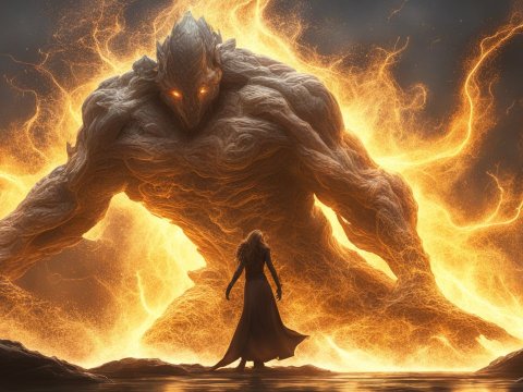 Epic Confrontation with a Fiery Life Elemental