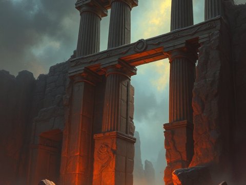 Epic Ruins of an Ancient Stone Gateway