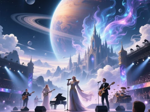 Epic Singing Contest on a Cosmic Fantasy Stage