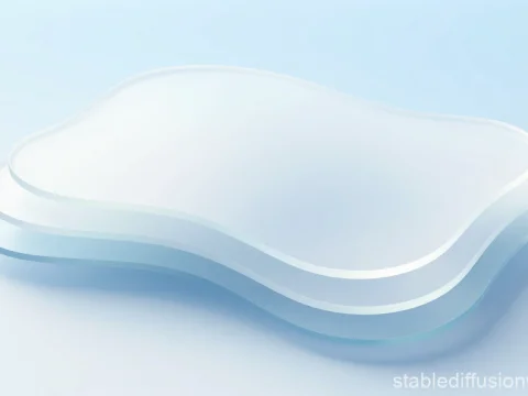 Ethereal Glassmorphism Layers in Soft Blue