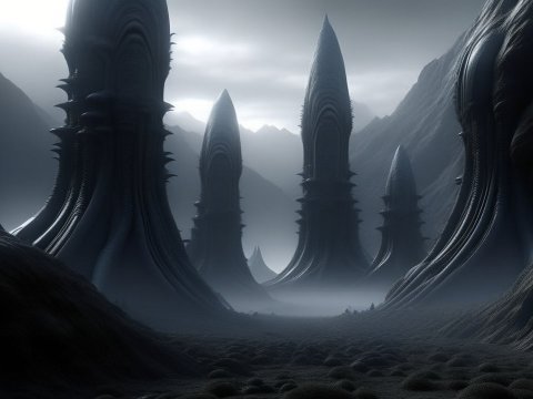 Ethereal Haunting Extraterrestrial Landscape