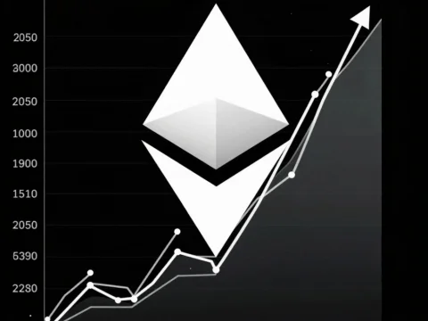 Ethereum Price Surge Chart with Logo