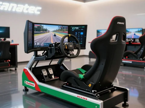 Fanatec GT Sim Racing Cockpit with Triple Monitors