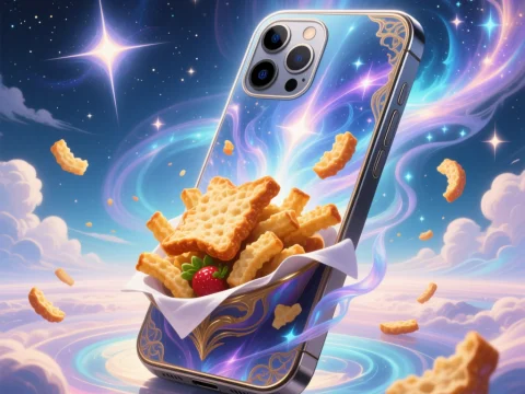 Fantasy Phone with Magical Snack Burst