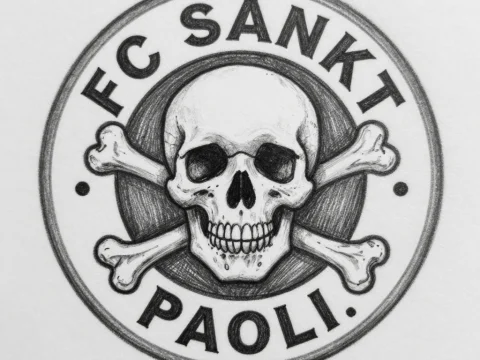 FC Sankt Pauli Skull Logo Sketch
