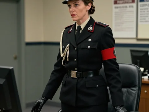 Female Fascist Prison Commandant in Uniform