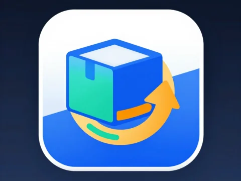 FIFO Inventory App Icon with Box and Circular Arrow