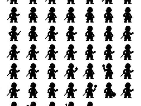 Fledgling Artificer Character Sprite Sheet Silhouettes