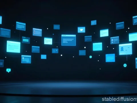 Floating Social Media Windows in Dark Digital Space
