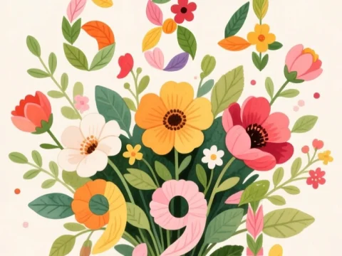 Floral 8 March Women's Day Celebration Design