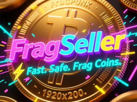 FragSeller Cyberpunk Neon Cryptocurrency Banner