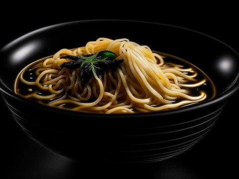 Fresh Chinese Noodles in Dark Broth