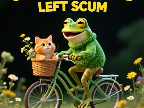 frog cyclist with kitten 69b1386d4cc80 (1024x1024 square)