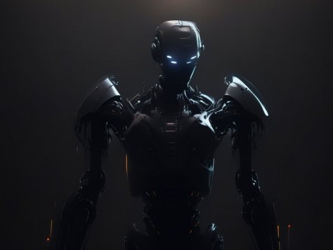 Futuristic Andro Humanoid Robot Concept Art