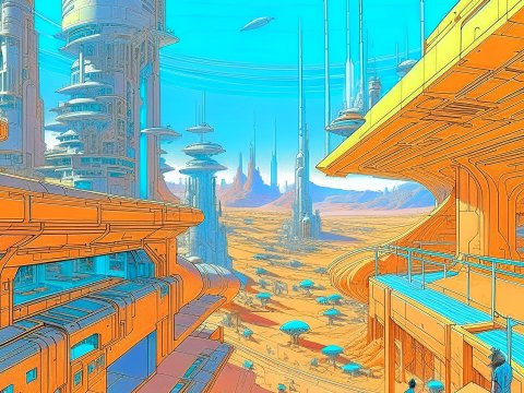 Futuristic Cityscape with Advanced Architecture