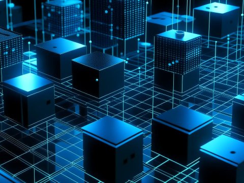 Futuristic Distributed Computing Network Visualization