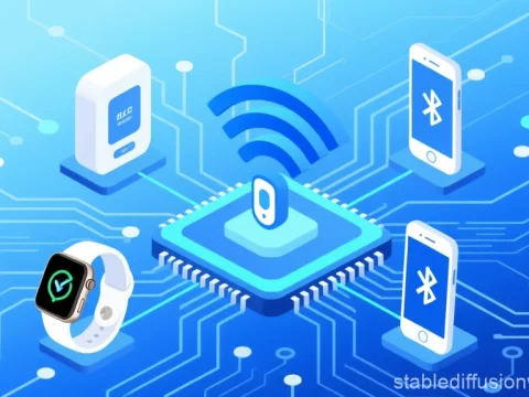 Futuristic IoT Network Connectivity Concept