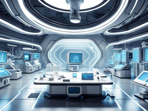 Futuristic Laboratory with Advanced Technology