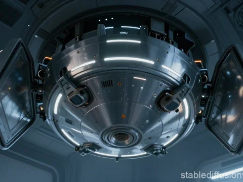Futuristic Robot Launch Hatch Ceiling