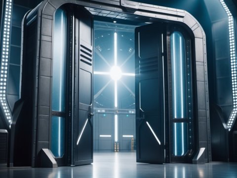 Futuristic Sci-Fi Space Station Entrance